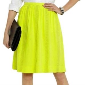 J.Crew Collection Lace Stripe Silk Skirt